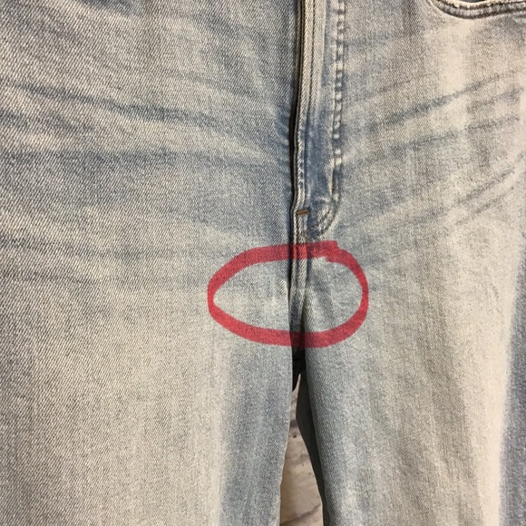 Madewell 27 Perfect Vintage Straight Jeans Women’s Light Wash Distressed ND515 - Picture 4 of 12